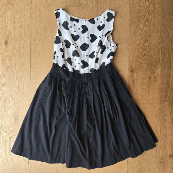 ModCloth Sweetheart Black and White Dress Size L - Picture 9 of 14